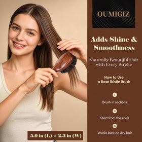 Oumigiz brush with velvet pouch protecting bristles and making storage simple
