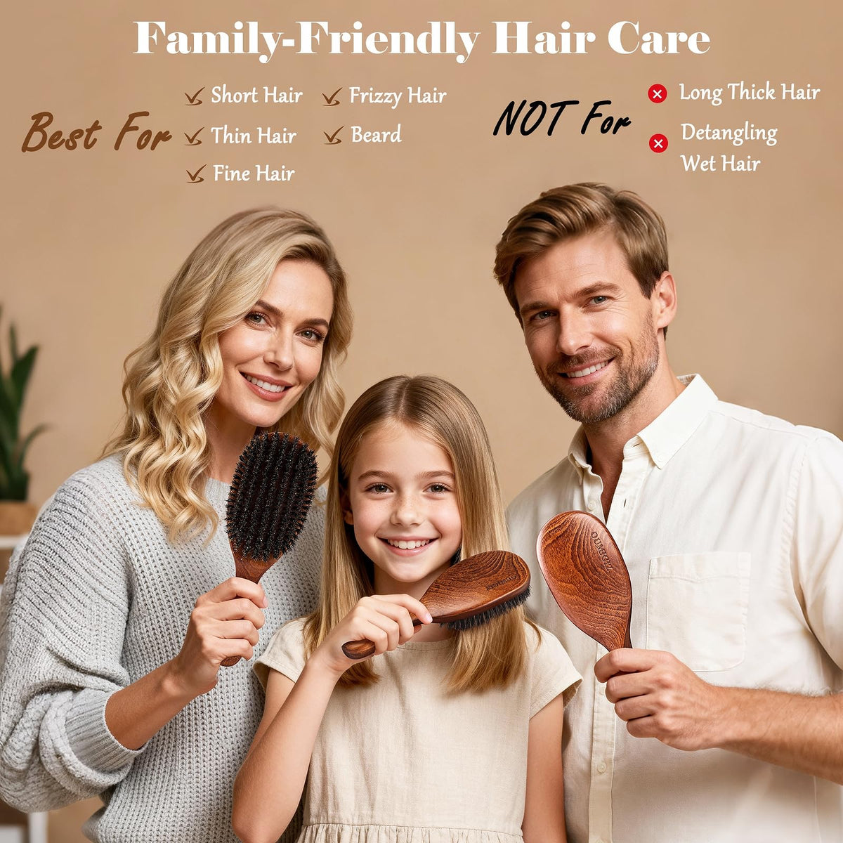 Oumigiz grooming slick-back hair demonstrating frizz control and hold