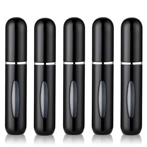 OUMOR front view of five travel bottles highlighting portability and style