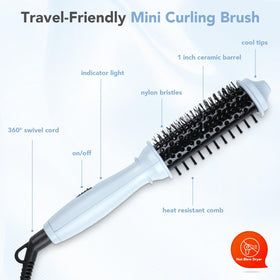 Ouphiny travel packing in luggage illustrating dual-voltage convenience for worldwide use