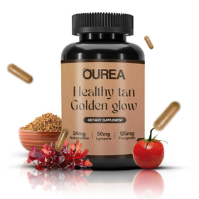 Ourea bottle front packaging showing clean label and capsule count for simple identification and trust