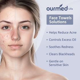 ourmed life close-up dot texture highlighting gentle exfoliation and softness