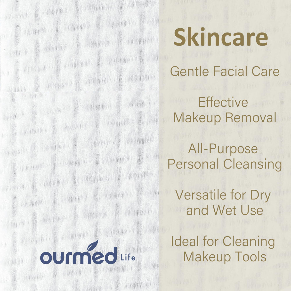 ourmed life close-up texture of rayon towel showing softness and absorbency benefit