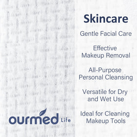 ourmed life close-up texture of rayon fabric for gentle cleansing