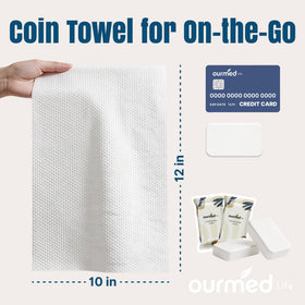 ourmed life compressed tablet close-up highlighting pocket-size portability and hygiene