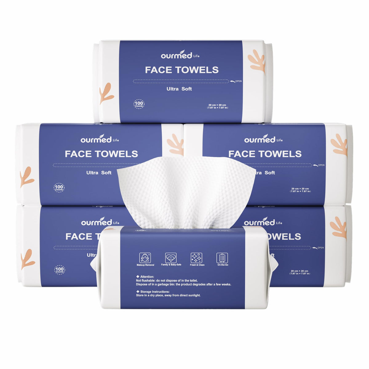ourmed life front packaging showing 600-count convenience and eco benefit