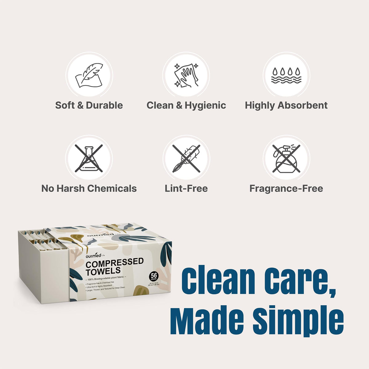 ourmed life individual wrapper detail showing sealed single-use protection and cleanliness