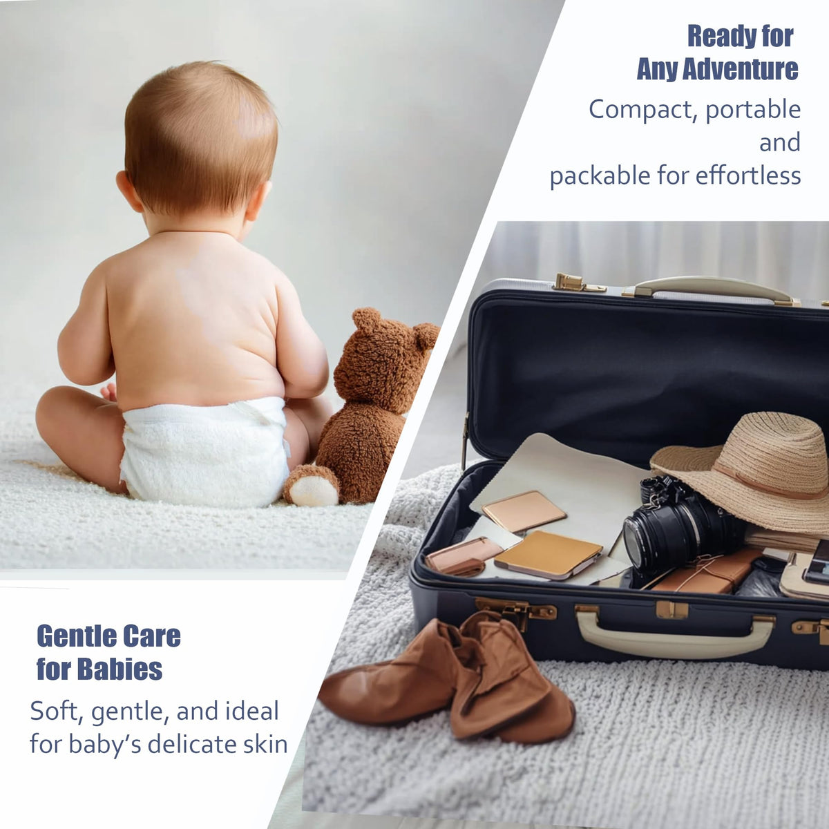 ourmed life pack open with towels emphasizing hygienic disposable use