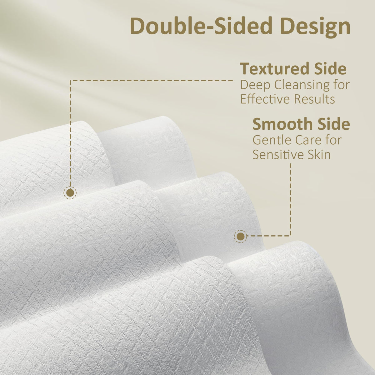 ourmed life towel held in hand to show 10x7.9 inch scale, shows full-face coverage