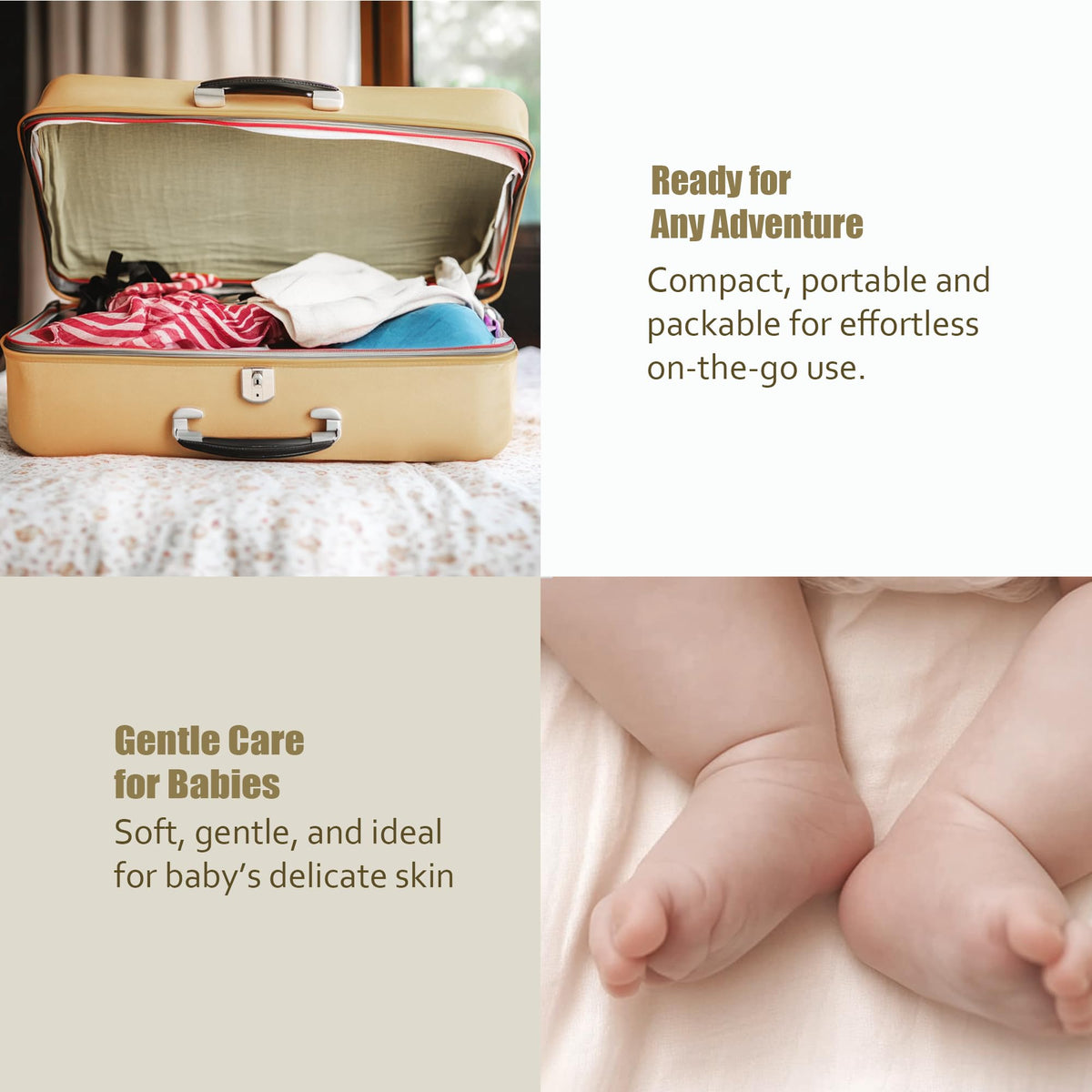 ourmed life towels packed in travel pouch for on-the-go hygiene benefit