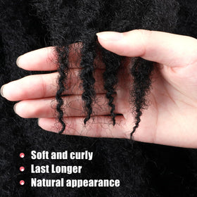 Outernice hair length comparison with ruler and hand, showing true 24-inch scale and volume