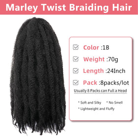 Outernice close-up of Marley fiber texture, showing soft natural-looking strands and easy styling