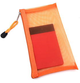 Outman pouch with charger cables and earphones showing neat tech accessory storage