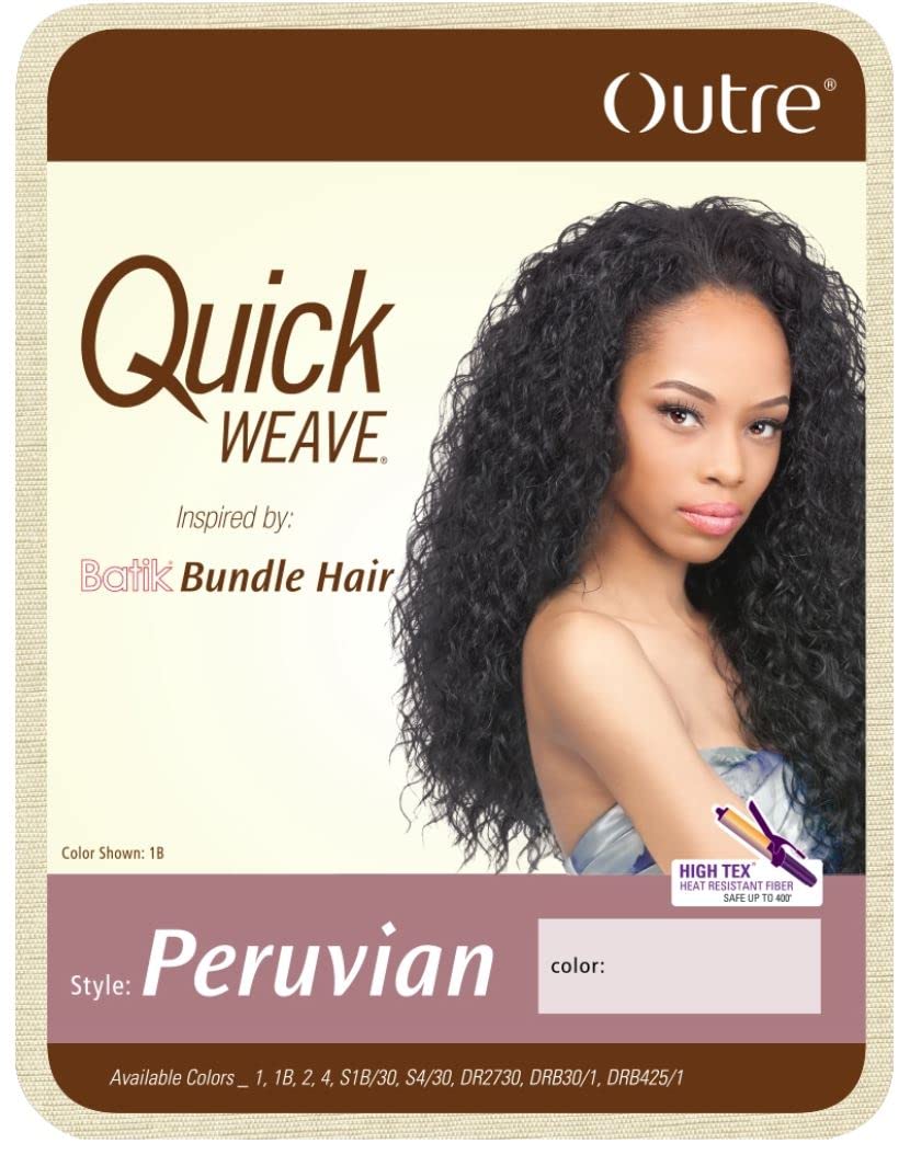 Outre Peruvian curl texture close-up showing defined curls and heat-resistant fiber