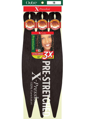 Outre front packaging showing 42" pre-stretched braids and quick-install benefit