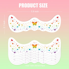 Ovasorve sticker applied on cheek, showing long-lasting waterproof benefit