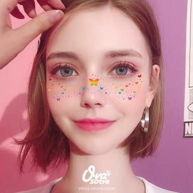 Ovasorve cluster freckles styling on collarbone, adds subtle festival flair