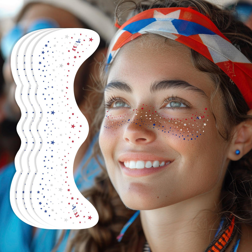Ovasorve front packaging showing patriotic star tattoo sheets and benefit of easy selection