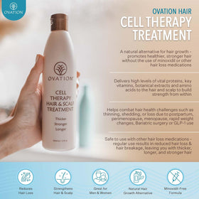 Ovation Hair cream texture close-up highlighting protein-rich formula