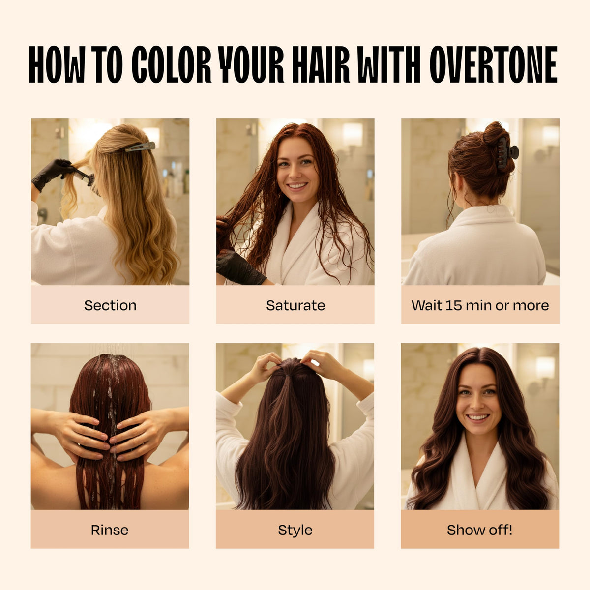oVertone on curly hair in lifestyle scene showing vibrant color and conditioning