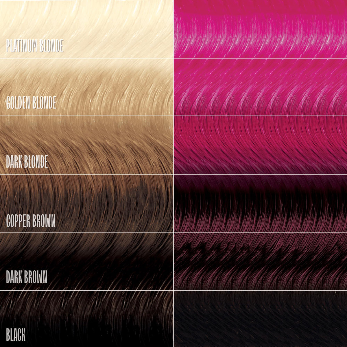 oVertone before and after photo showing brighter magenta tone benefit