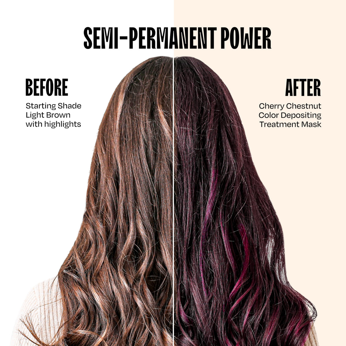 oVertone close-up of creamy Cherry Chestnut texture highlighting smooth application and moisture