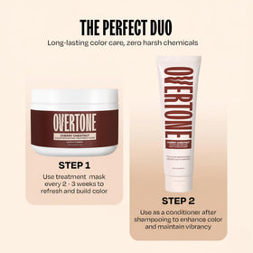 oVertone conditioner texture swirl highlighting creamy pigment and hydration