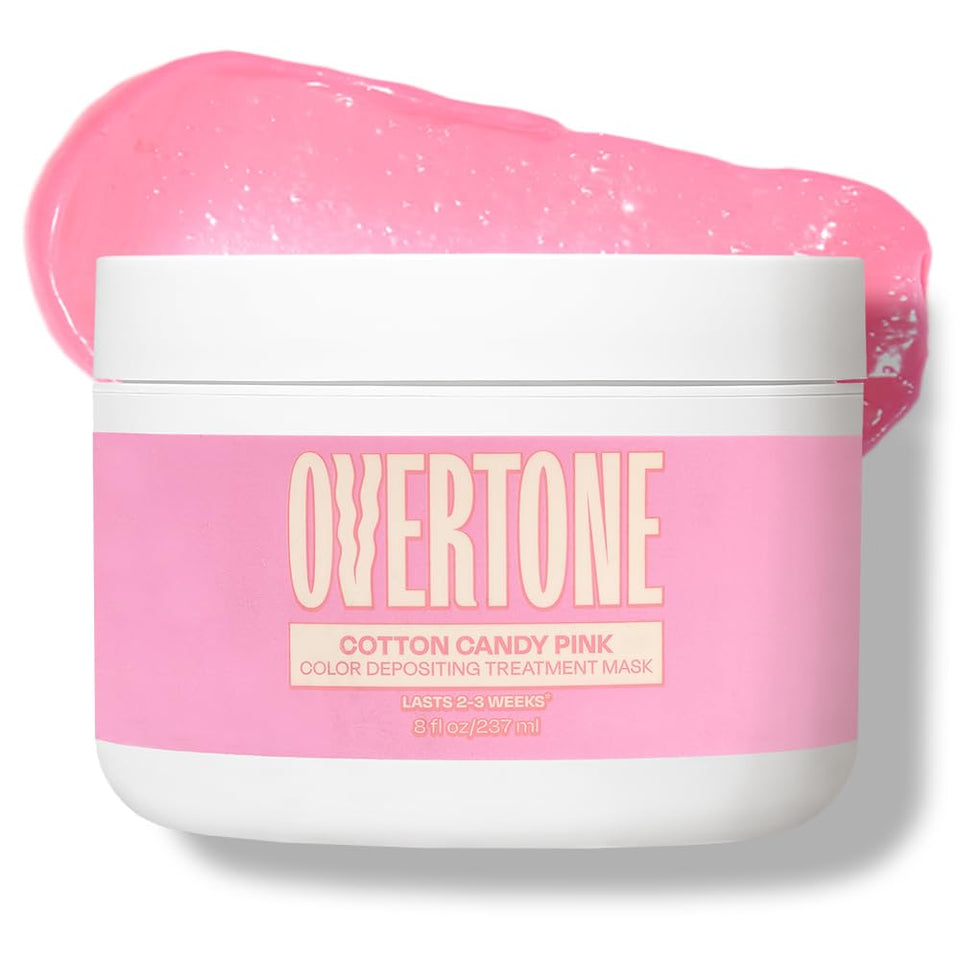 oVertone front packaging of Cotton Candy Pink showing product identity and vibrant look