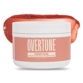oVertone jar front view showing Desert Rose label and benefit of vibrant color
