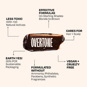 oVertone on bathroom shelf in lifestyle setting for everyday use