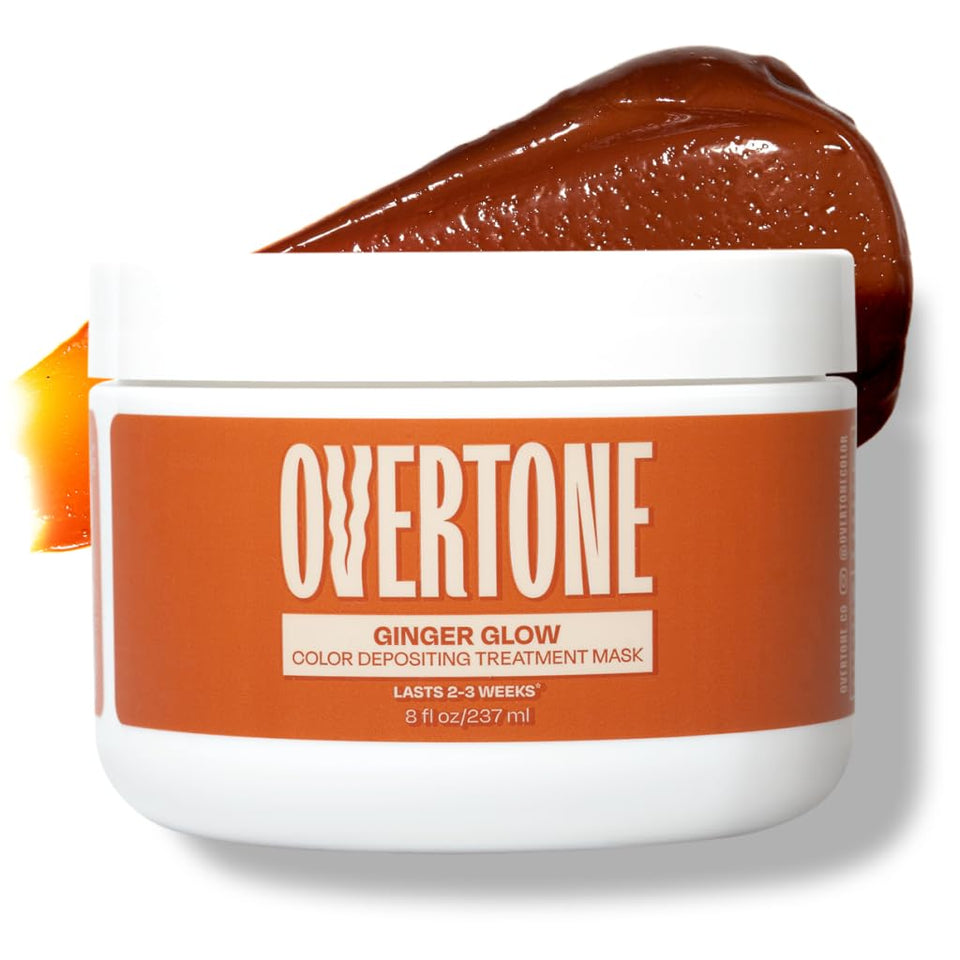 oVertone front packaging showing Ginger Glow benefits and color