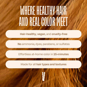 oVertone golden brown before and after hair strand showing tone improvement