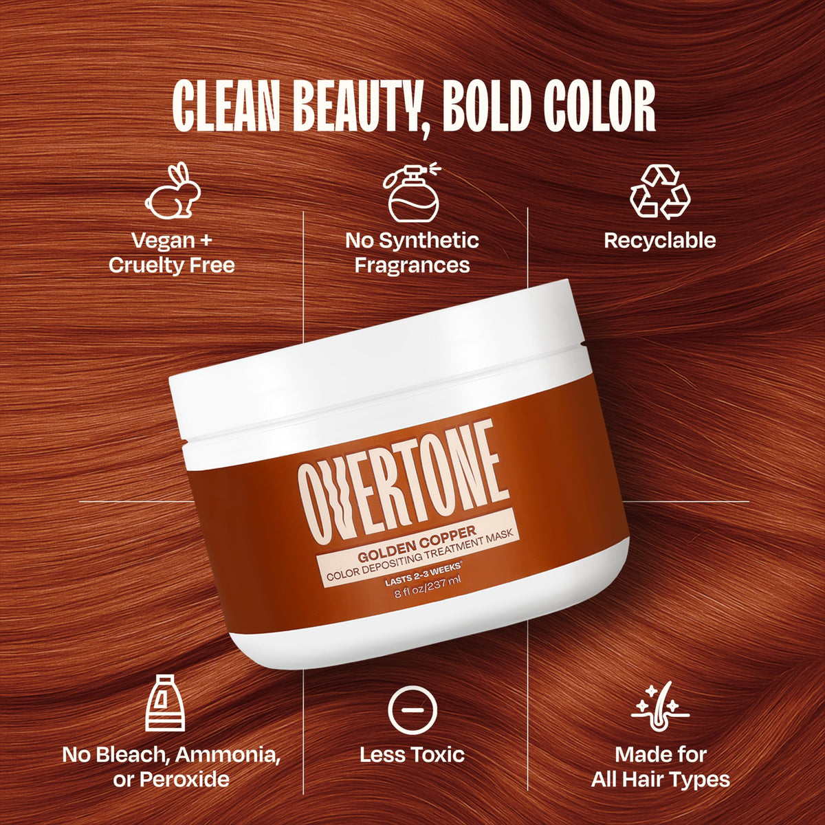oVertone ingredient label showing shea butter and coconut oil benefits for hydration