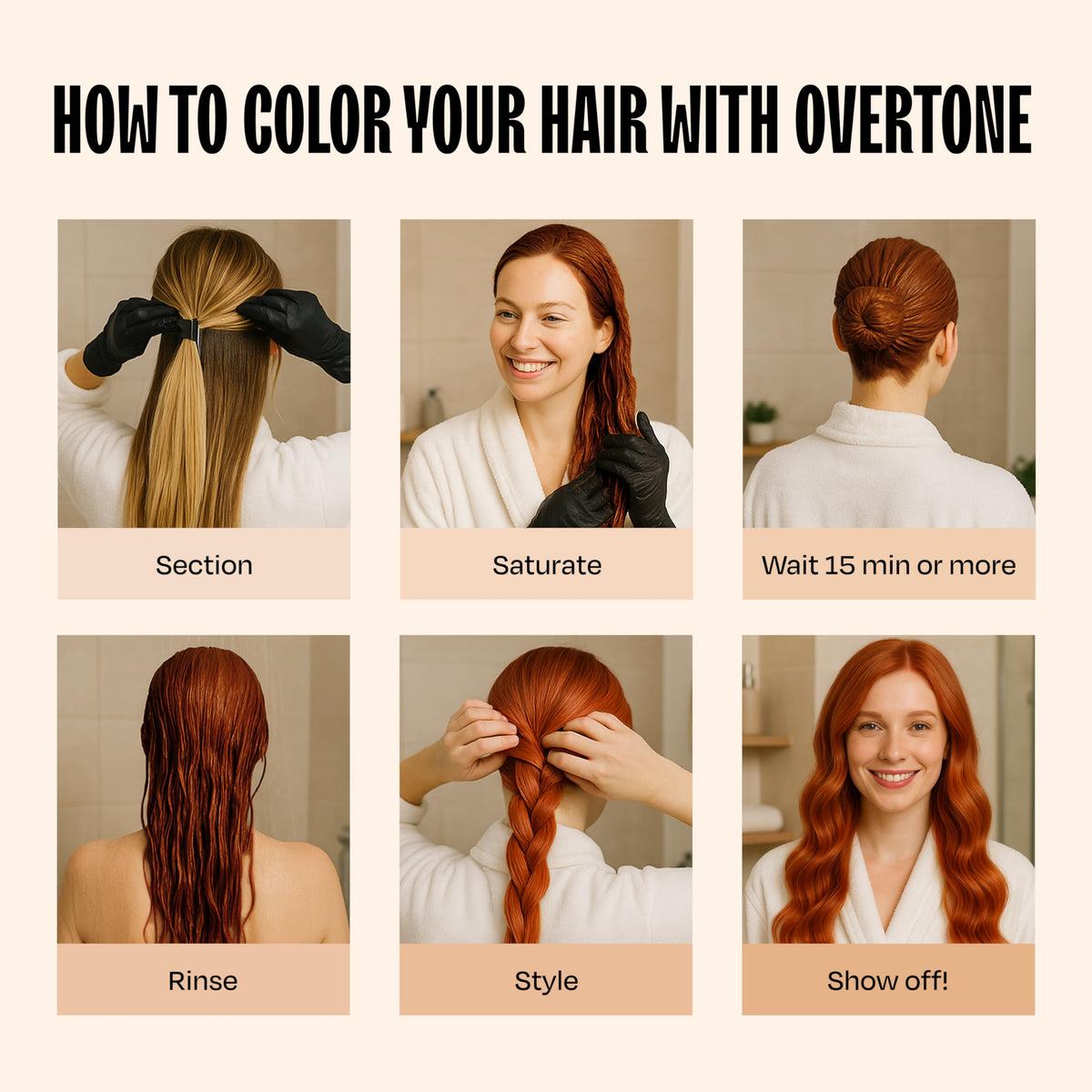oVertone product displayed on shelf alongside other shades demonstrating mix-and-match options