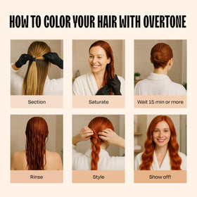 oVertone product displayed on shelf alongside other shades demonstrating mix-and-match options