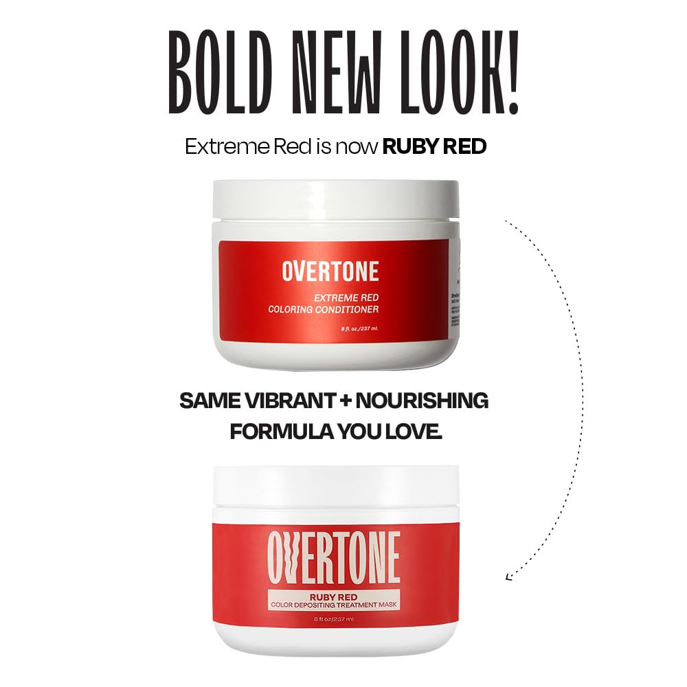 oVertone applying Ruby Red to dry hair for even color coverage