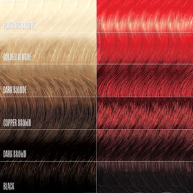 oVertone applying scarlet mask to dry hair for even deposit