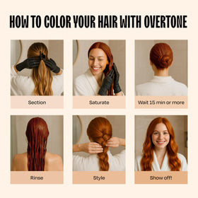 oVertone shine and tone detail shot showing glossy, healthy-looking hair
