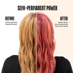 oVertone creamy texture swirled on hand showing Desert Rose moisturizing payoff