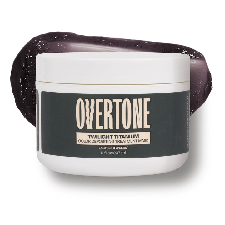 oVertone product front packaging showing Twilight Titanium and benefits