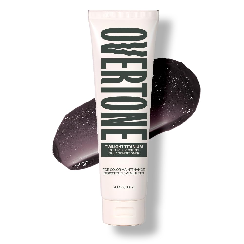 oVertone front packaging showing Twilight Titanium conditioner and product benefit