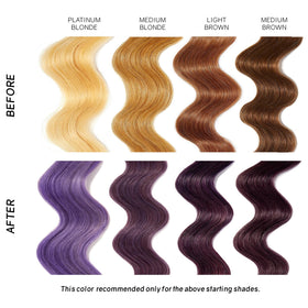oVertone being applied to dry hair for even, vibrant color
