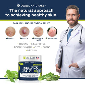 Owell Naturals close-up of salve texture highlighting creamy, spreadable consistency