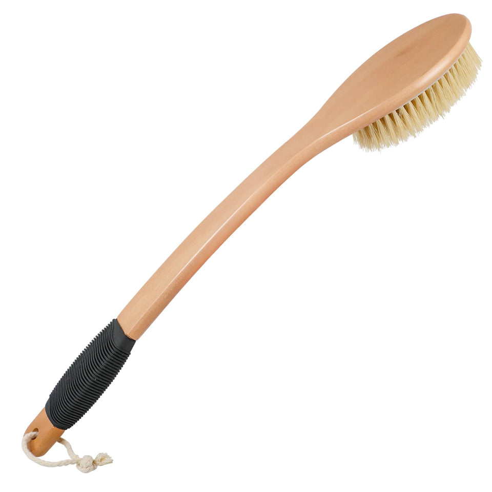 OWIIZI front view showing long wooden handle and full brush for easy reach