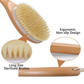 OWIIZI anti-skid wooden handle detail showing secure grip when wet