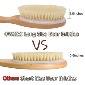 OWIIZI full-length wooden handle demonstrating extended reach benefit