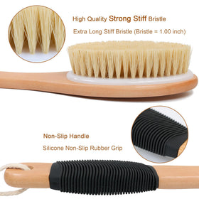 OWIIZI close-up of natural sisal bristles highlighting firm exfoliation