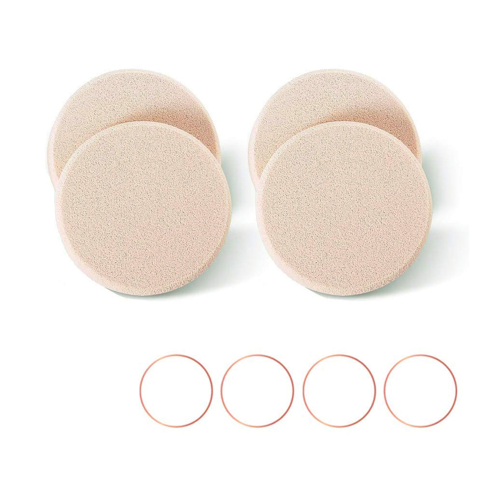 OWLFAVO front packaging showing four beige round puffs, useful for quick touch-ups