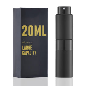 owlyee front view black atomizer showing sleek travel-ready case and easy carry benefit