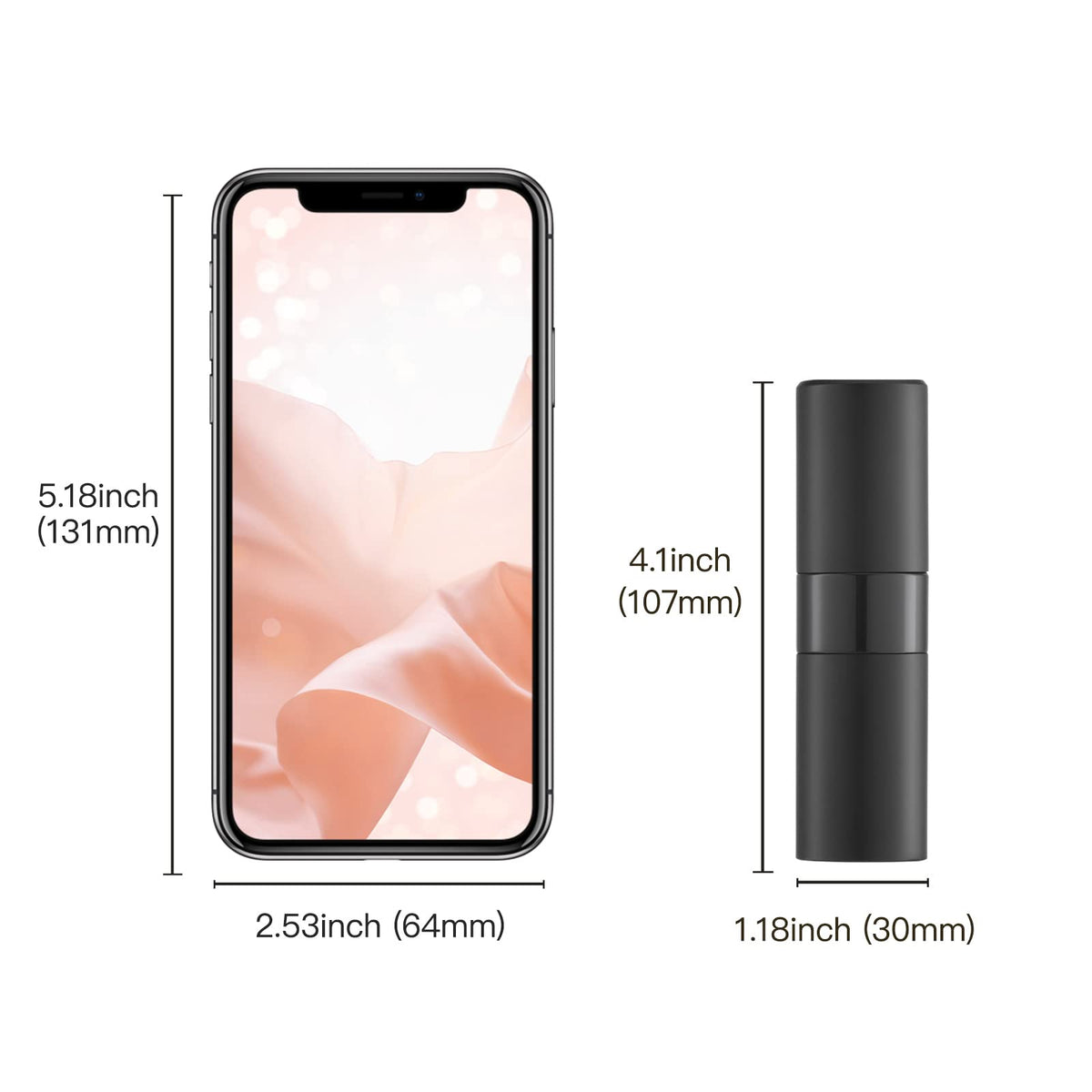 owlyee size comparison with credit card illustrating compact 20ml capacity for travel convenience